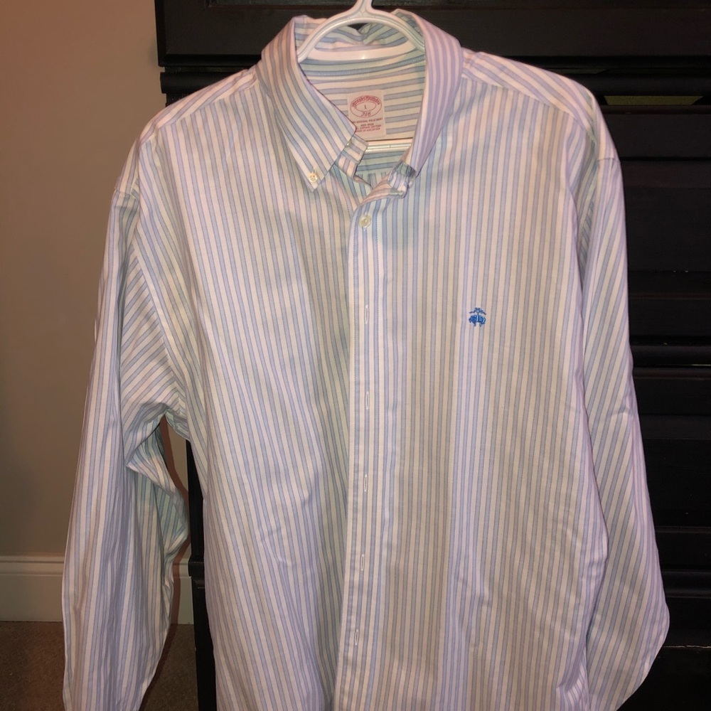 Brooks brothers men’s large stripe button-down